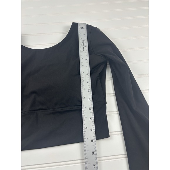 Women (8/10) LS Workout Tops Backless Yoga Gym Shirts Athletic Crop Top - Picture 5 of 8